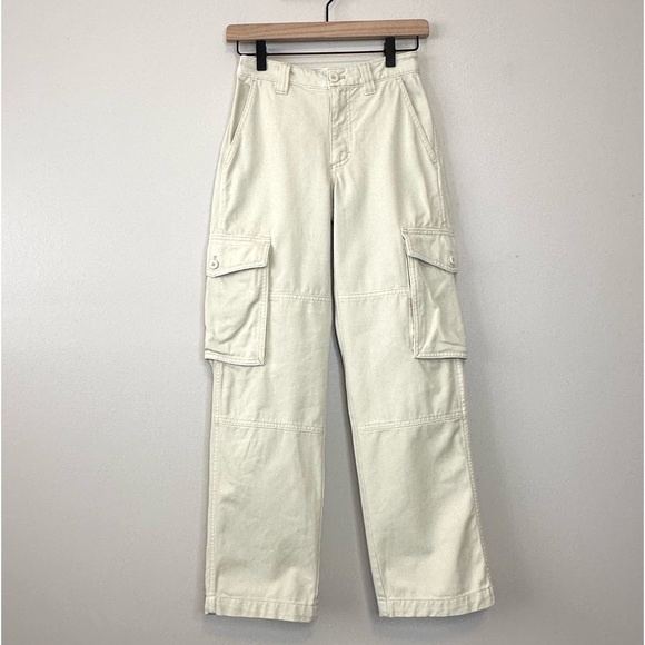 Aritzia TNA Utility Cargo Pants Cream Size 0 - Picture 1 of 16